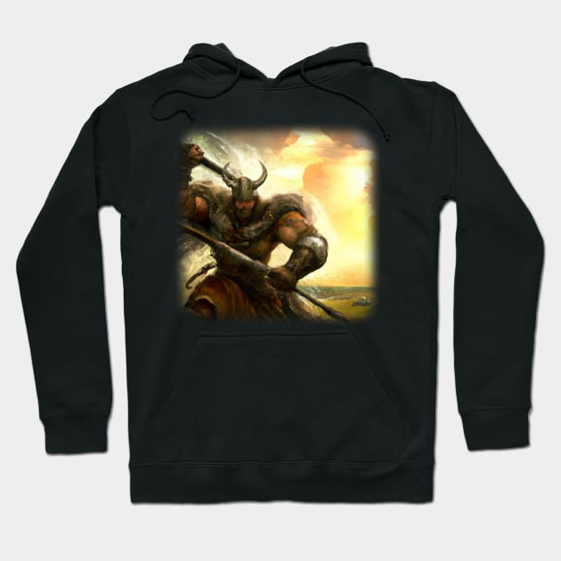 Viking warrior going to war Hoodie by Perryfranken